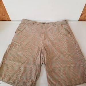 Vintage Mens Lee Dungarees 39 Brown Plaid Shorts
